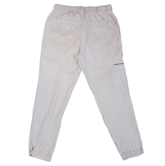 NICOLE MILLER Cargo Joggers Casual Pants 100% Lyocell Pockets Pull On Tan Size S - Picture 10 of 12